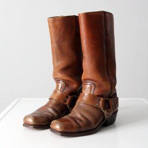 Vintage Frye Black Label Square Toe Boots